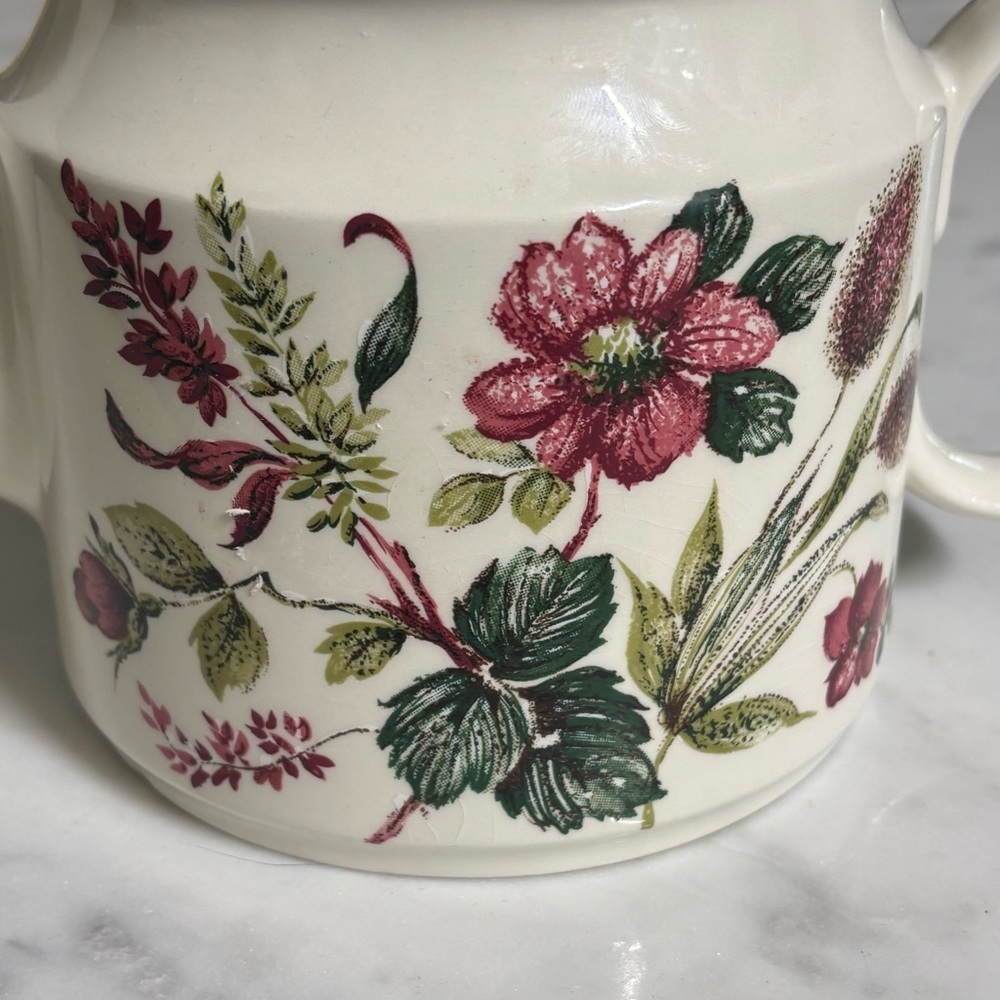 Vintage Sadler, England floral ceramic teapot with lid in Hedgerow pattern - Picture 3 of 8